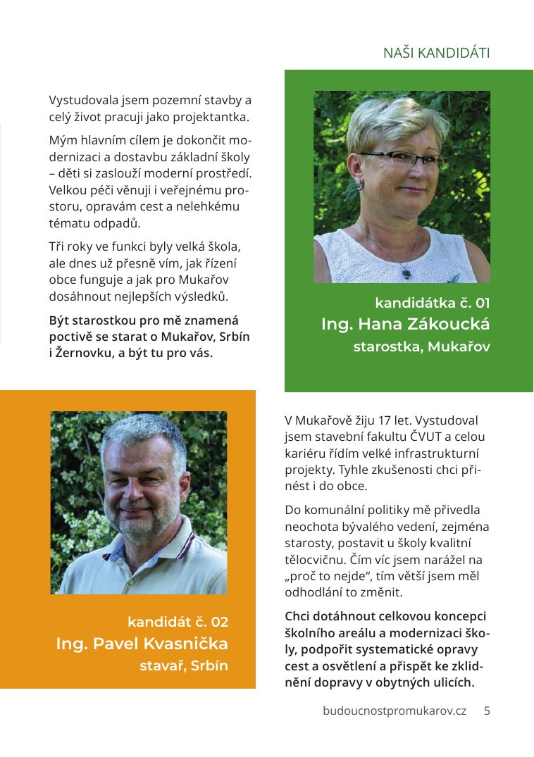 Brožura Budoucnost pro Mukařov — strana 7